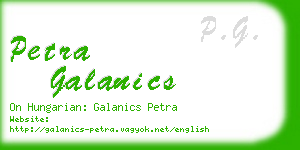 petra galanics business card